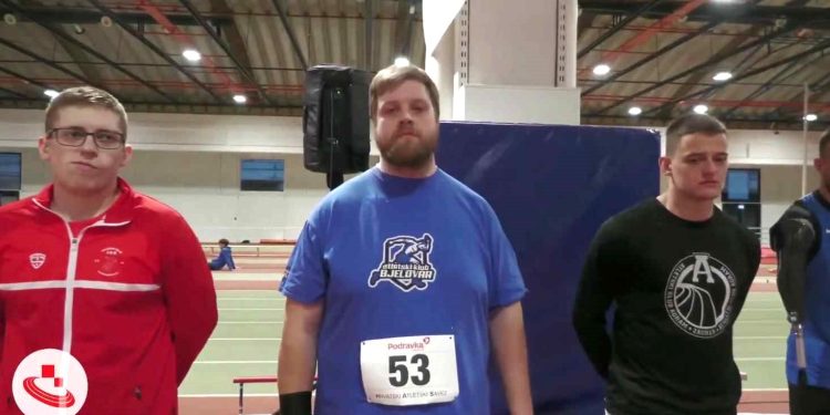 Jan Jelinek šesti u bacanju kugle na Dvoranskom prvenstvu Hrvatske